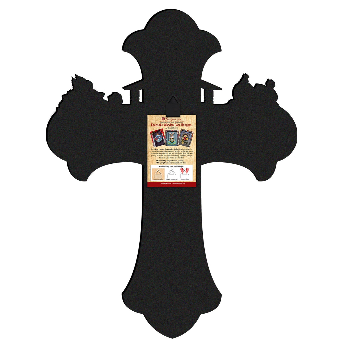Personalized Garden Serenity Cross Holiday Door Decor by G. Debrekht - Easter Spring Decor - 8688168HC