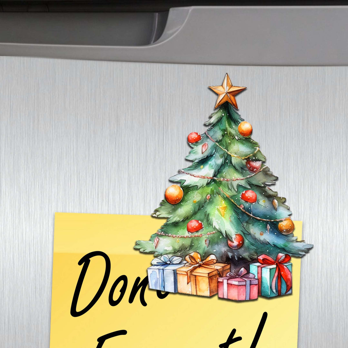 Christmas Tree Decorative Eco Wood Magnets Set of 6 by G. Debrekht - Christmas Decor - 8090044G-S6