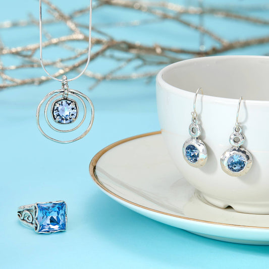Silpada Cooling Effects Sterling Silver Blue Crystal Ring