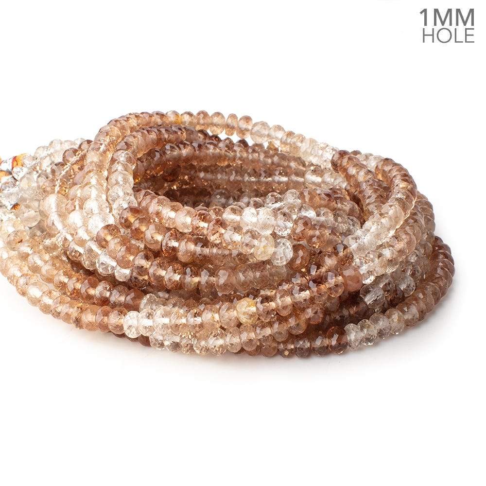 6mm Shaded Imperial Topaz Faceted Rondelle Beads 16 inch 106 pieces 1mm Hole