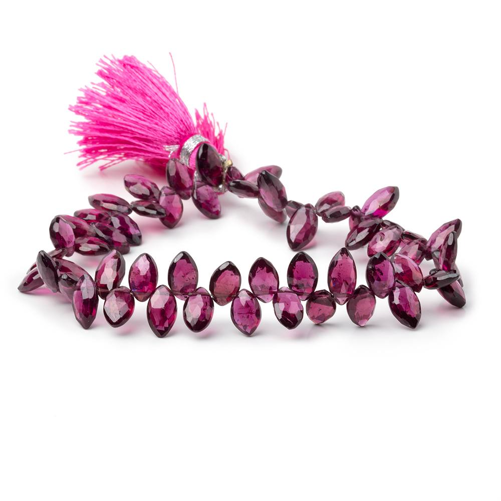6x4-9x5mm Purple Garnet Faceted Marquise Beads 8 inch 54 pieces AA