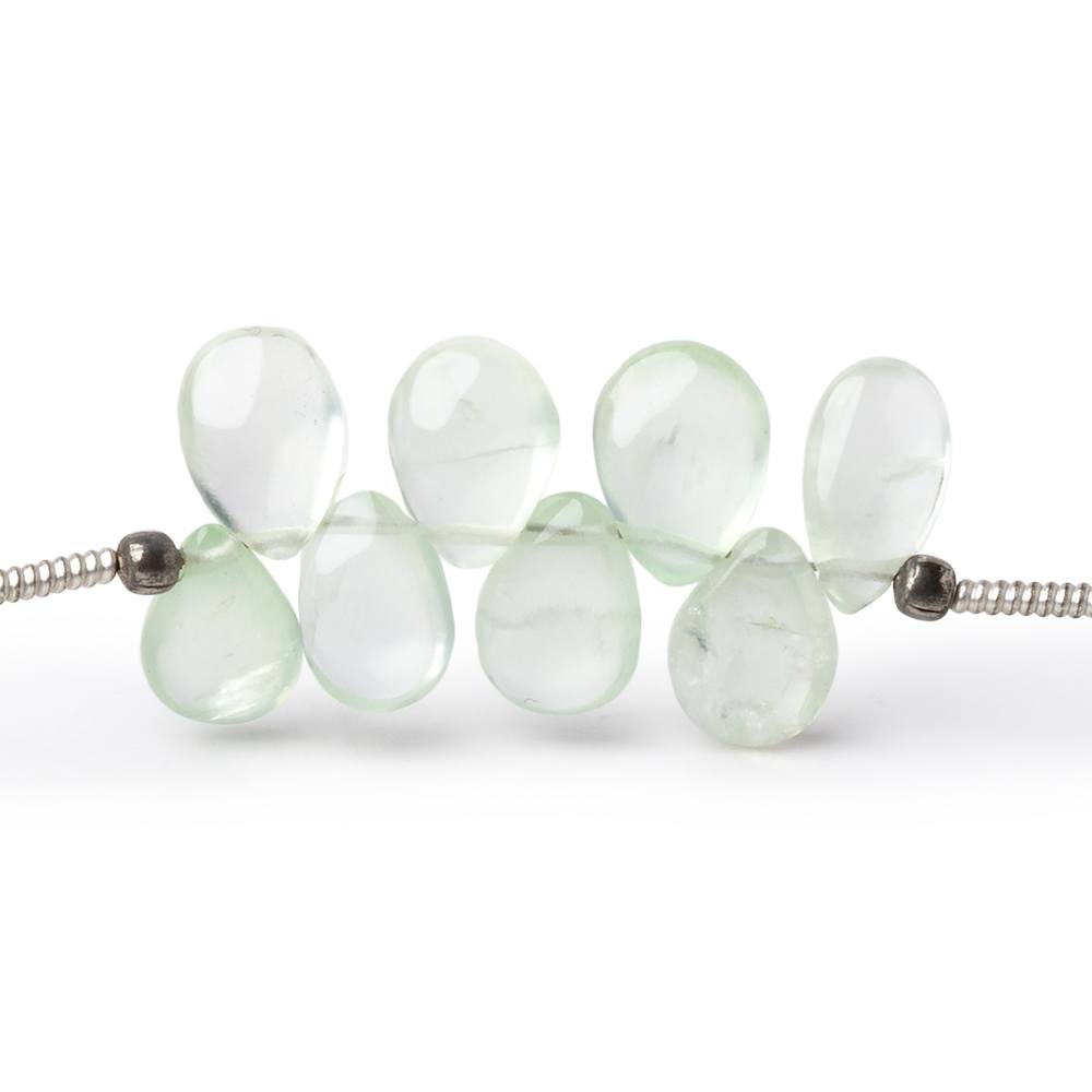 6x5-8x6mm Prehnite Plain Pear Beads 8 inch 48 pieces