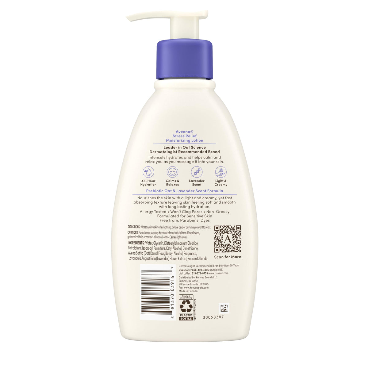 Aveeno Daily Moisturizing Body Lotion Lavender - 10.1 Fl Oz | Soothing Formula