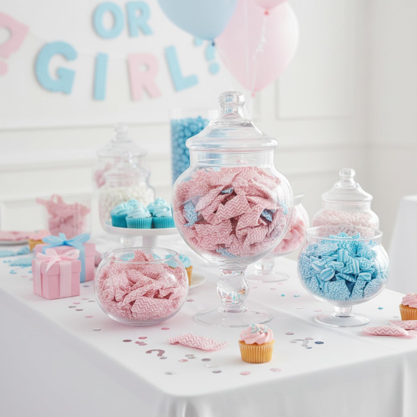 220ct Pink & Blue Buttermints Individually Wrapped – Gender Reveal Candy, Baby Shower Favors, Party Sweets & Candy Buffet Bulk