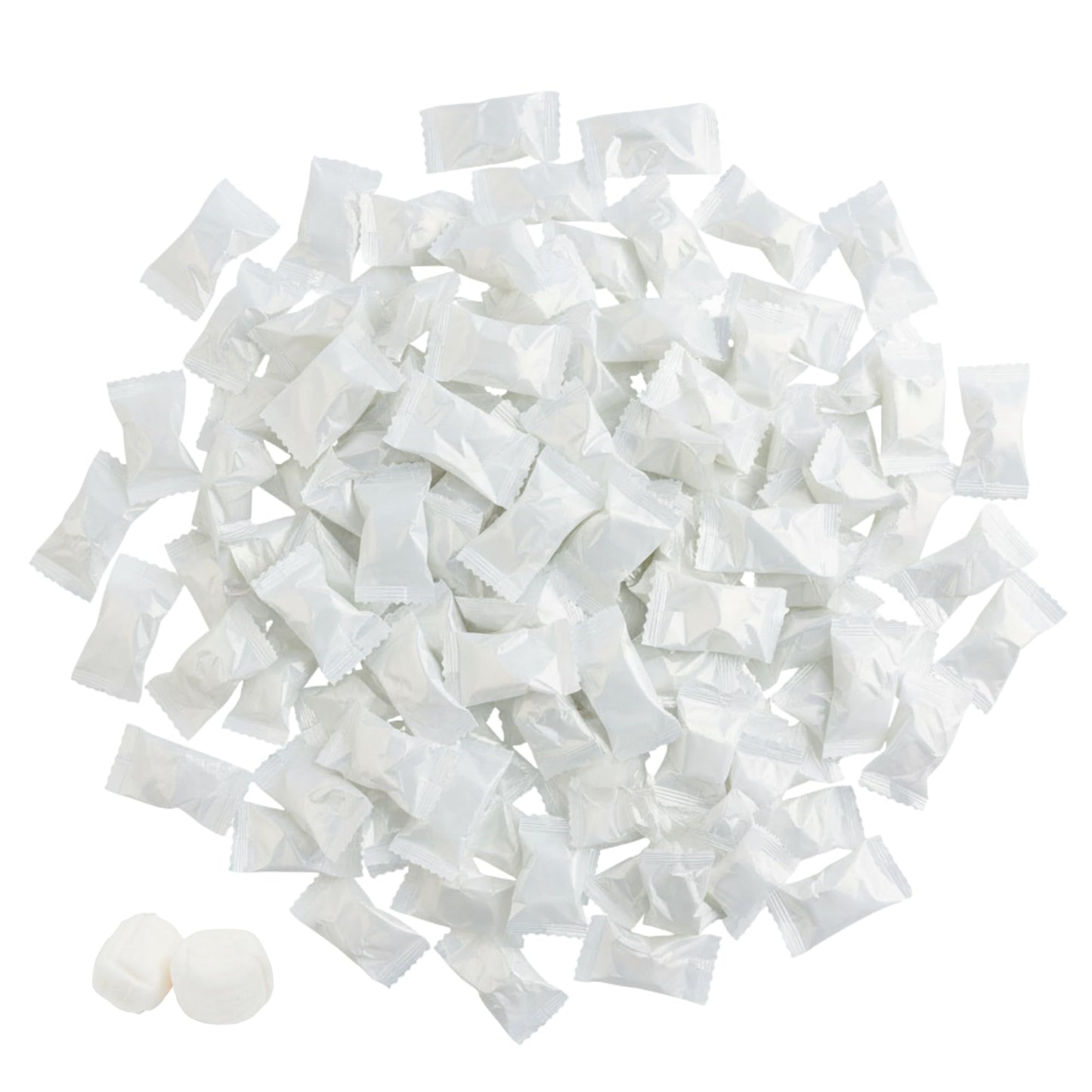 220ct White Buttermints Individually Wrapped – Bulk Soft Butter Mints for Weddings, Candy Buffets, Party Favors & Events