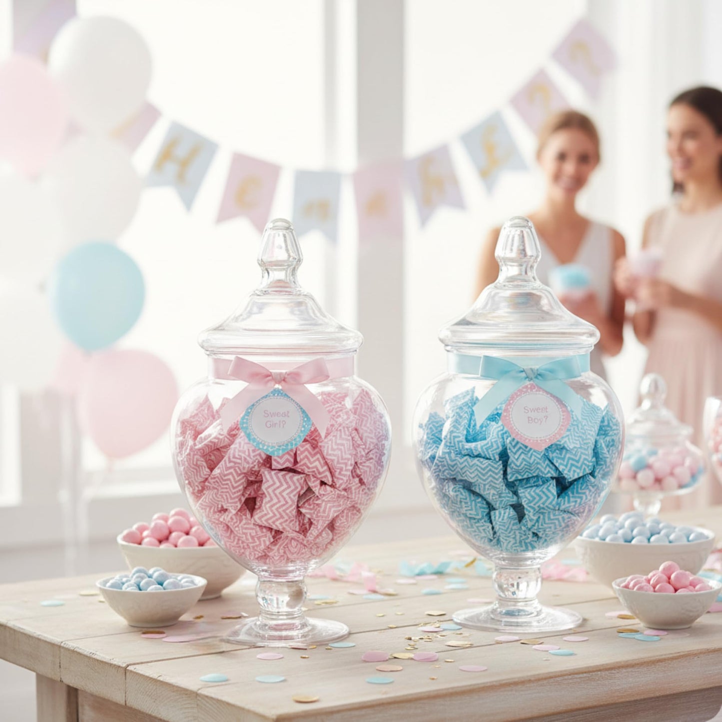 220ct Pink & Blue Buttermints Individually Wrapped – Gender Reveal Candy, Baby Shower Favors, Party Sweets & Candy Buffet Bulk