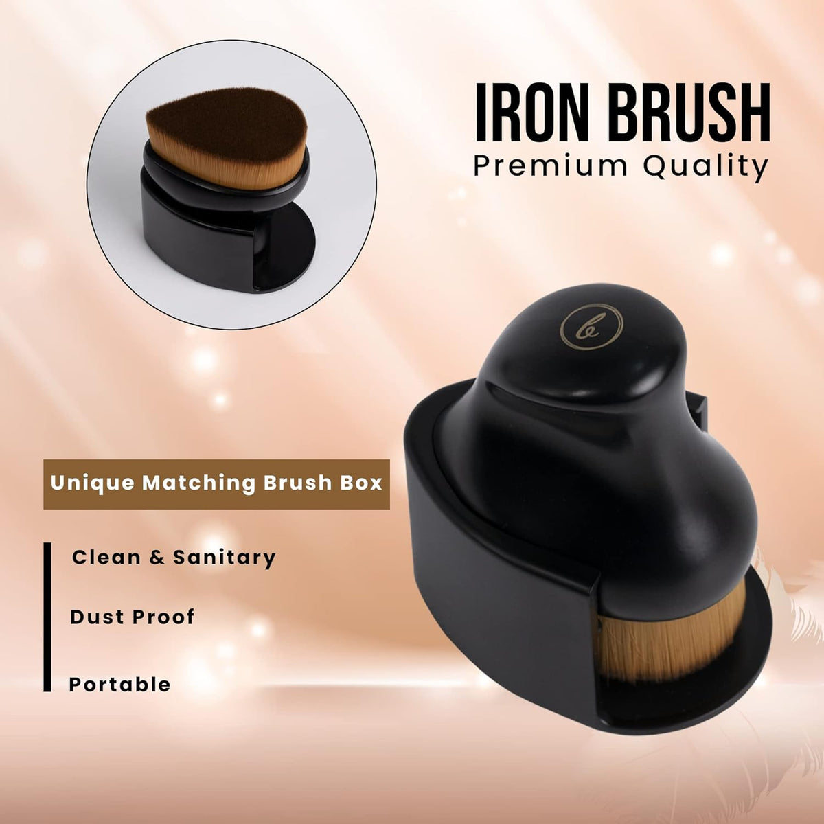 BevyGold Fiber Foundation Brush, Iron Shape
