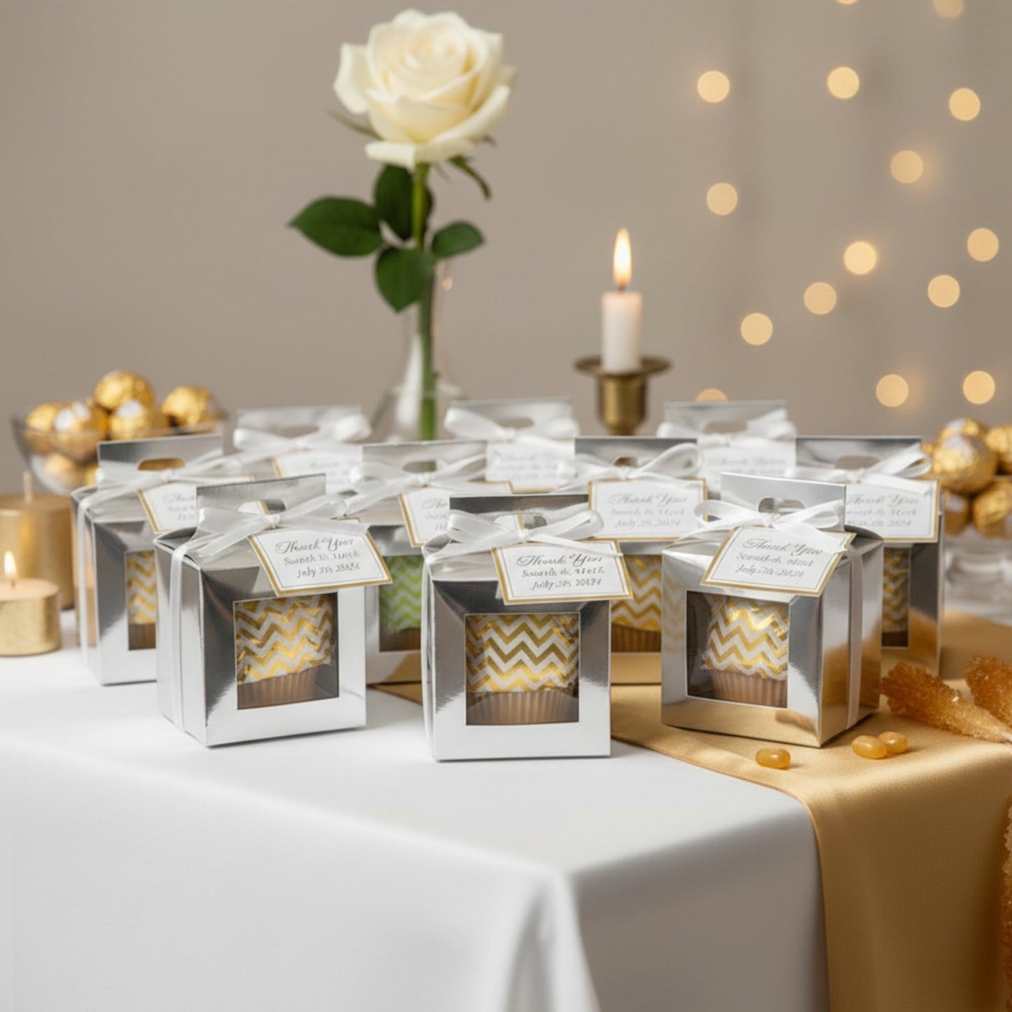 220ct Gold Buttermints Individually Wrapped – Bulk Soft Butter Mints for Weddings, Candy Buffets, Baby Showers, Retirement & Elegant Party Favors