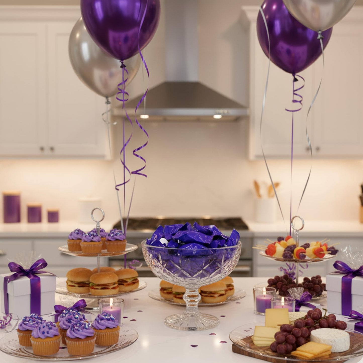 220ct Purple Buttermints Individually Wrapped – Bulk Soft Butter Mints for Weddings, Candy Buffets, Graduation, Baby Showers & Party Favors