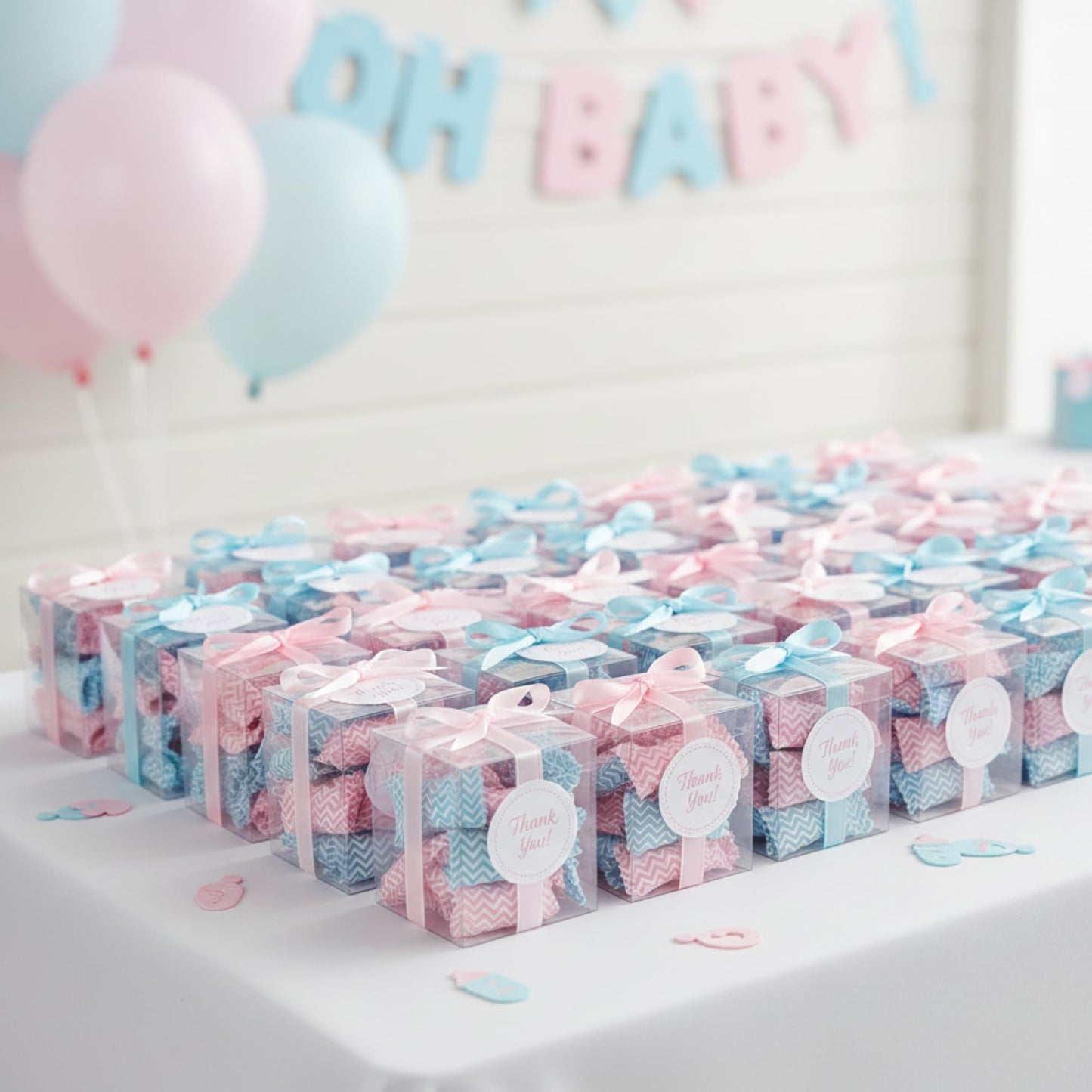 220ct Pink & Blue Buttermints Individually Wrapped – Gender Reveal Candy, Baby Shower Favors, Party Sweets & Candy Buffet Bulk