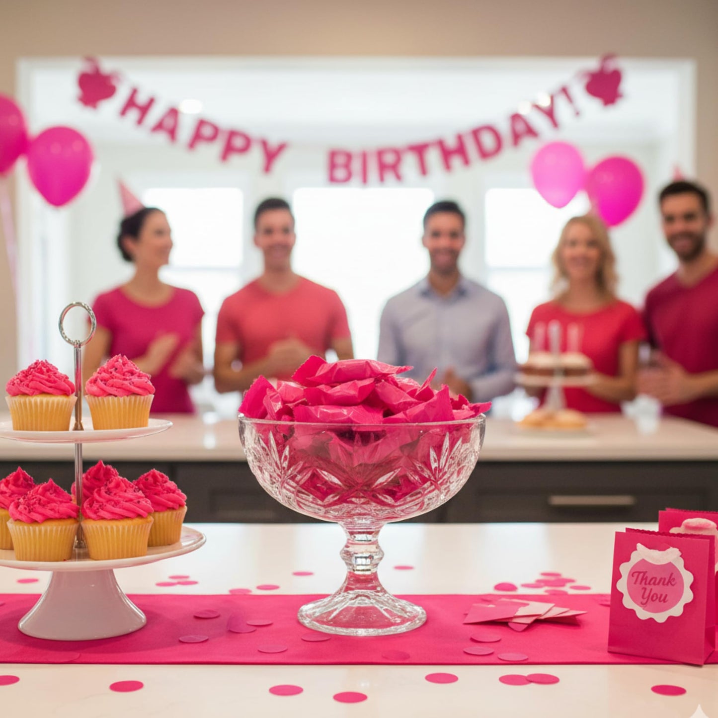 220ct Hot Pink Buttermints Individually Wrapped – Bulk Soft Butter Mints for Weddings, Baby Showers, Candy Buffets, Party Favors & Events