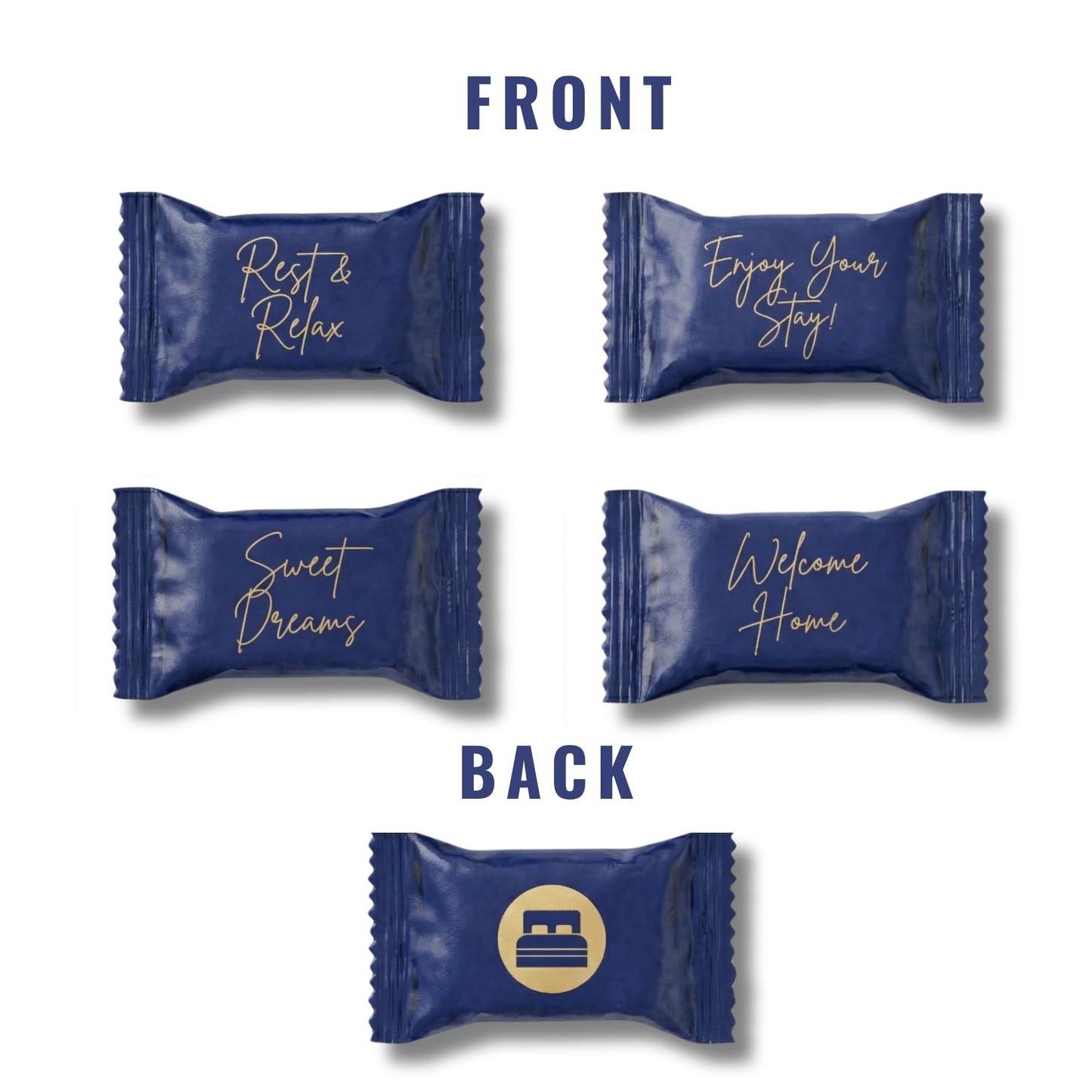 Hotel Butter Mints Individually Wrapped Hospitality Mints – Pillow Mints for Hotel Rooms, Airbnb & Vacation Rentals – Welcome Buttercream Mints, Bulk Hotel Candy, 4 Assorted Designs (110, 220 or 500 Count)