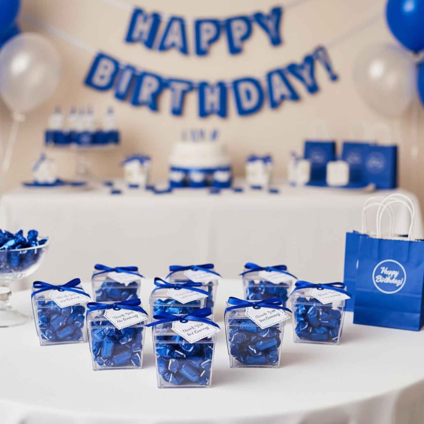 Royal Blue Buttermints – Individually Wrapped Butter Mints Bulk Candy (110ct / 220ct) for Weddings, Graduations & Party Favors