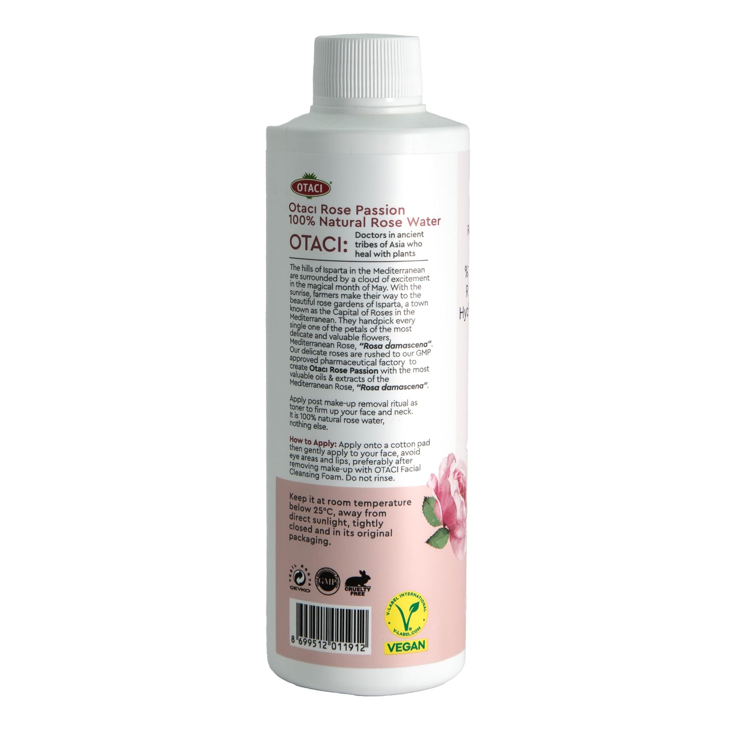 Otacı Natural Rose Water Toner 150ml - Soothing and Refreshing | Skin Care