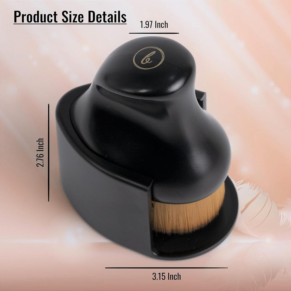 BevyGold Fiber Foundation Brush, Iron Shape