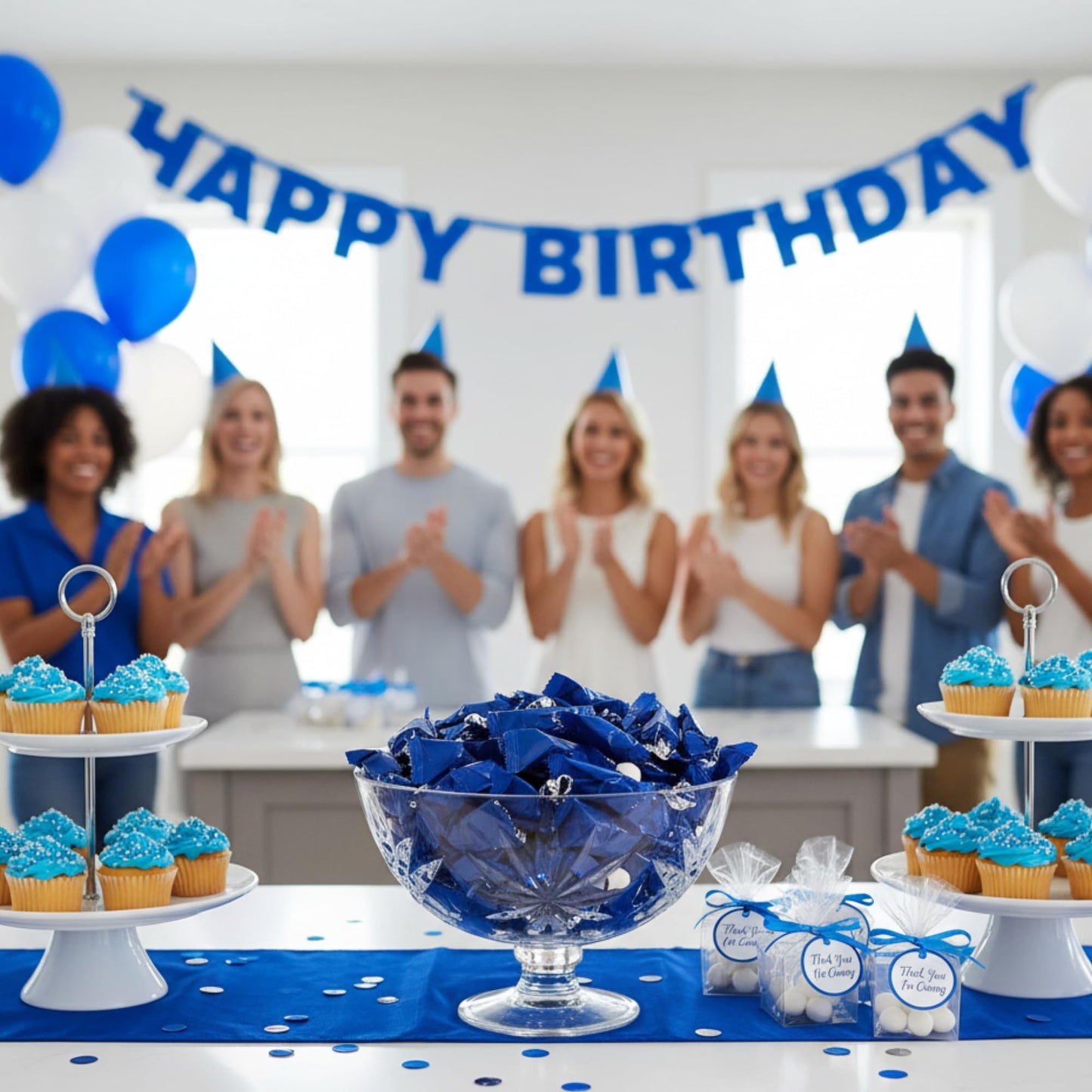 Royal Blue Buttermints – Individually Wrapped Butter Mints Bulk Candy (110ct / 220ct) for Weddings, Graduations & Party Favors