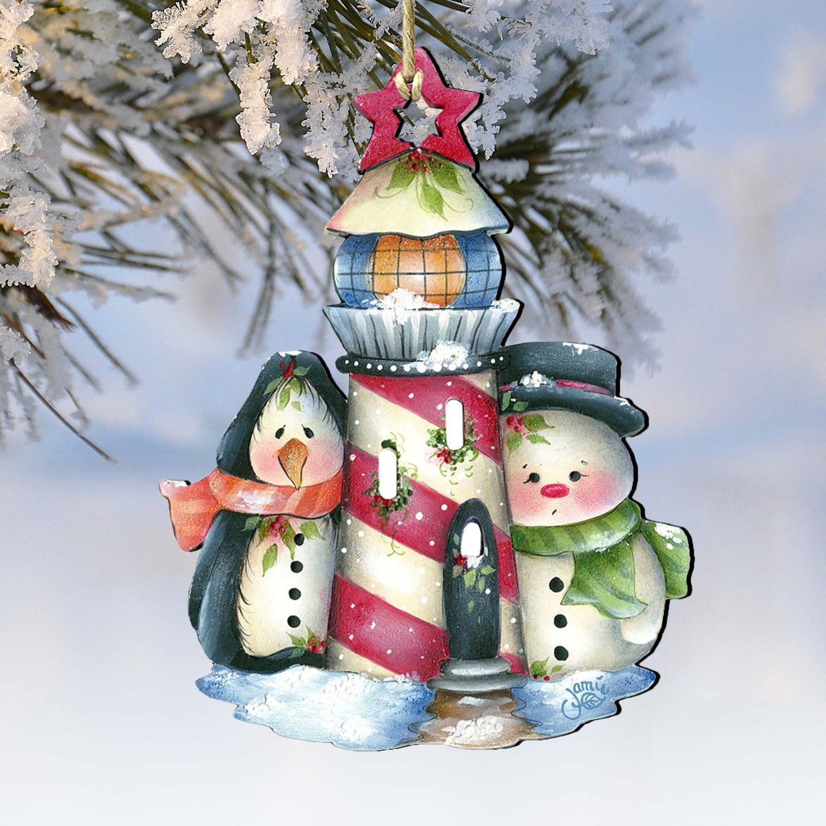 Keepers of The Light Wooden Ornaments by Jamie Mills-Price - Christmas Decor - 8457508