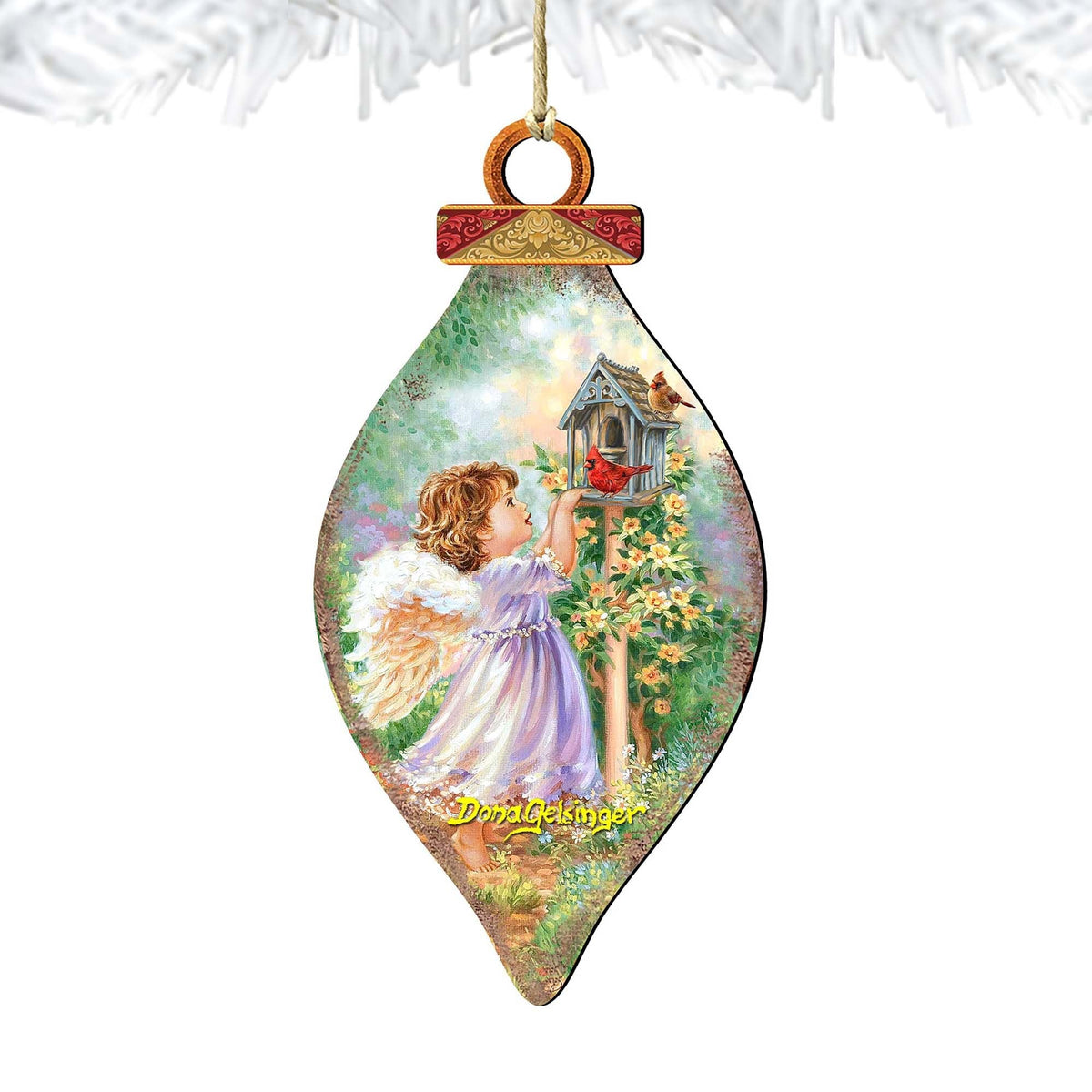 Angels Are Near Wooden Ornaments by Gelsinger - Nativity Holiday Decor - 8041150-DG