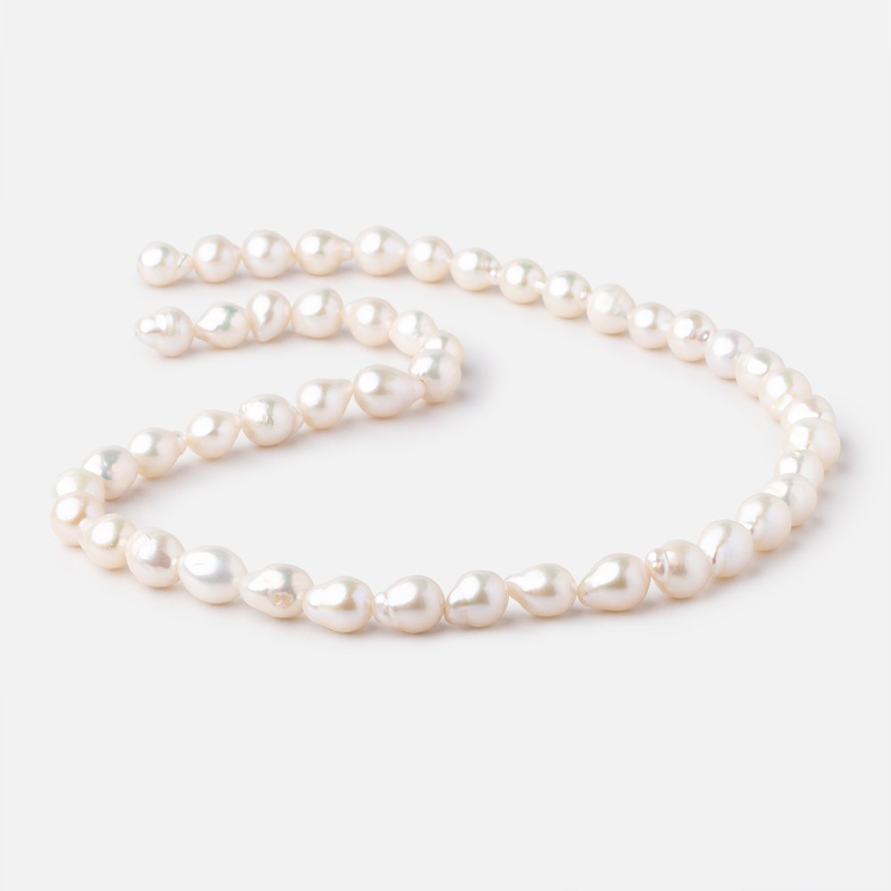 9x7mm Cream Petite Ultra Baroque Freshwater Pearls 15 inch 45 Beads