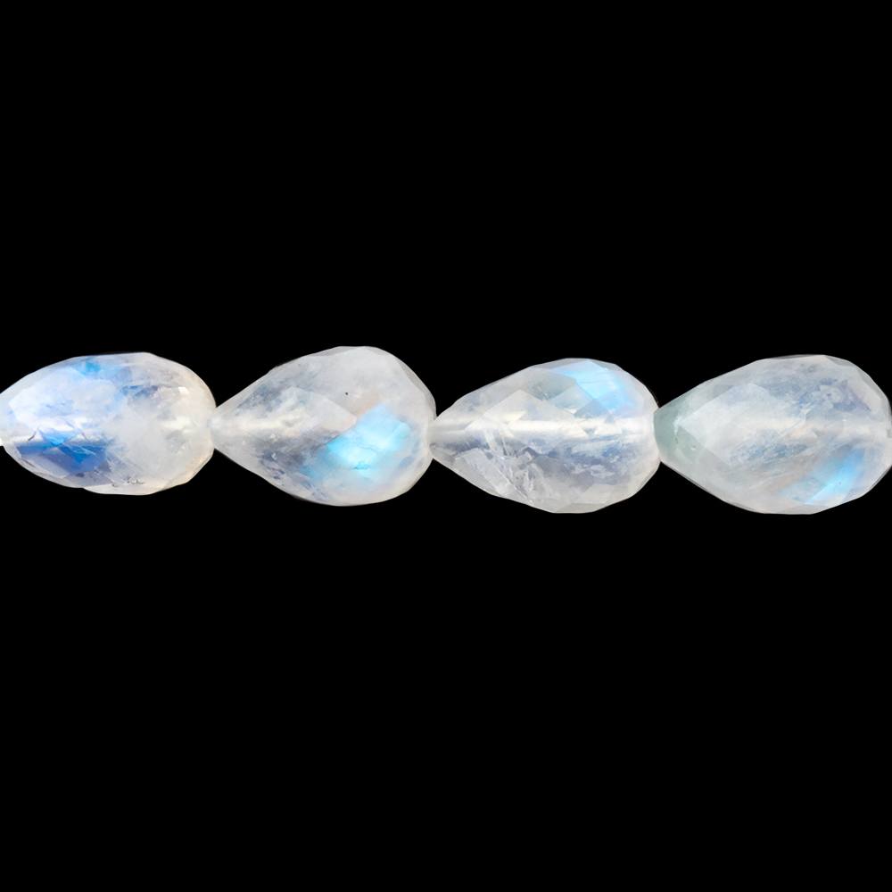 8-10mm Rainbow Moonstone Straight Drill Tear Drop 7.25 inch 19 Beads
