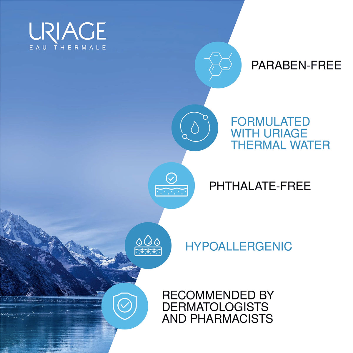 Uriage D.S. Cleansing Gel - Gentle, Fragrance-Free Cleanser for Sensitive Skin - 5.07 fl oz