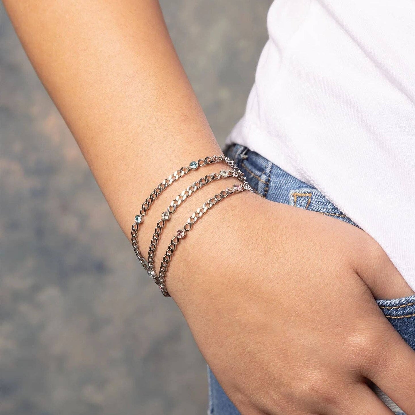 Bracelet de naissance en acier inoxydable