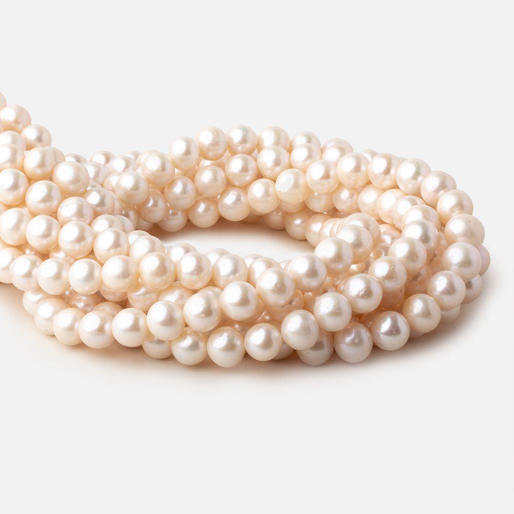 8-8.5mm Off White Off Round freshwater pearls 16 inch 50 pieces