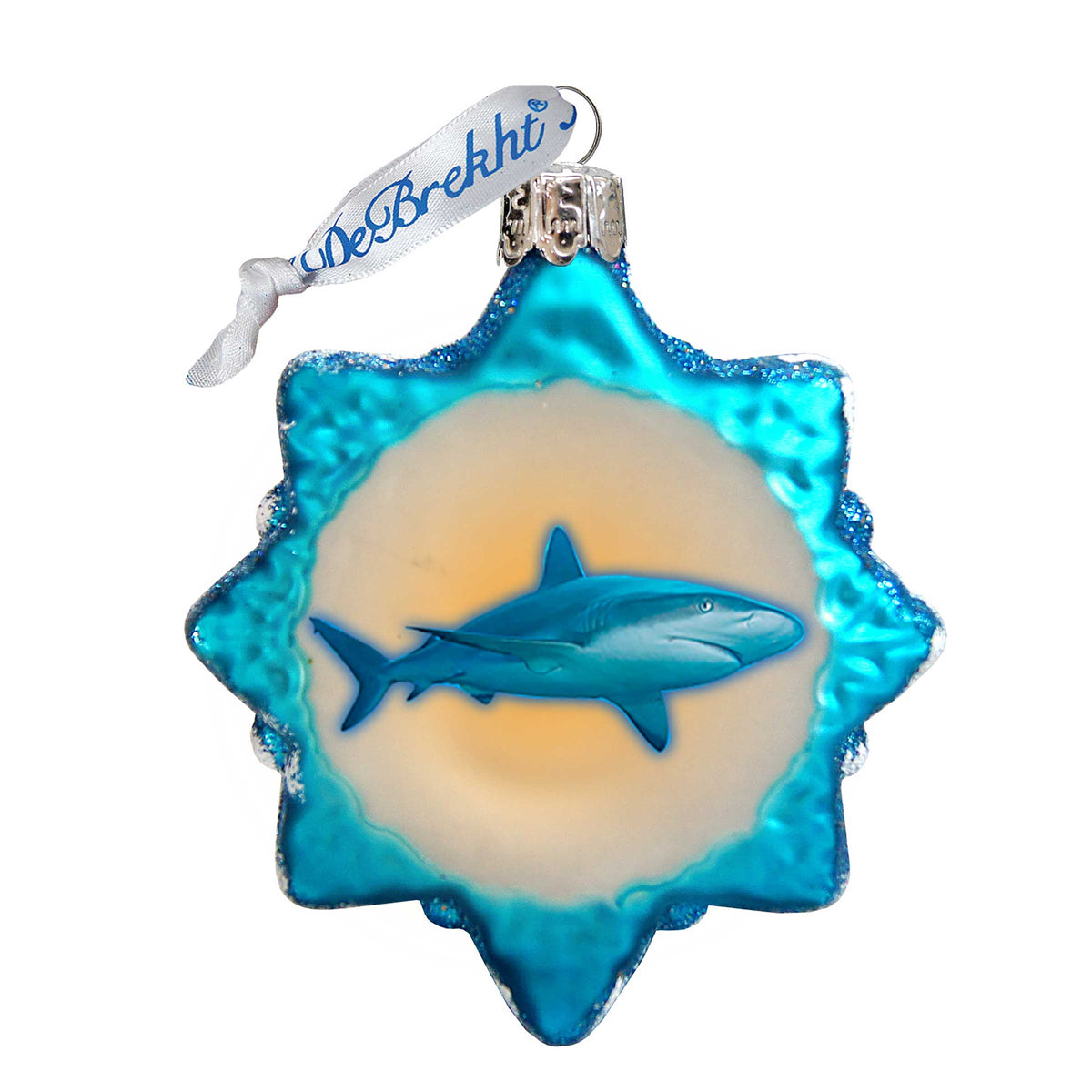 Shark Mercury Glass Ornament by G. DeBrekht - Coastal Holiday Decor - 776287