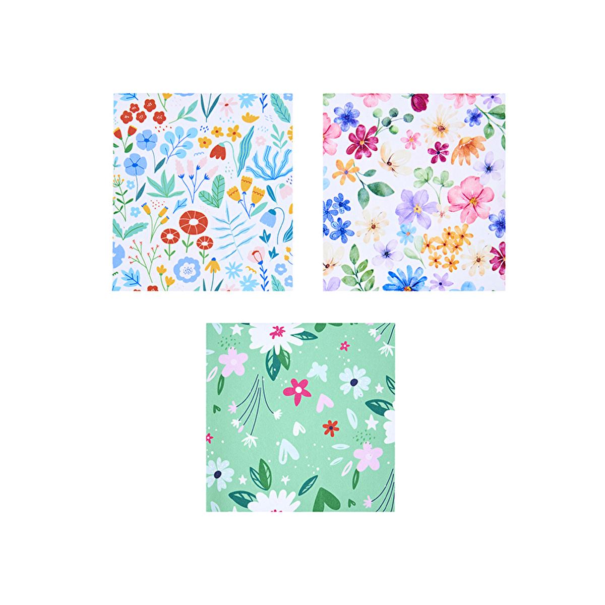 Benri Patterned Microfiber Cleaning Cloth 3-Piece Set | Decorative, Quick Drying & Absorbent for Kitchen & Bathroom
