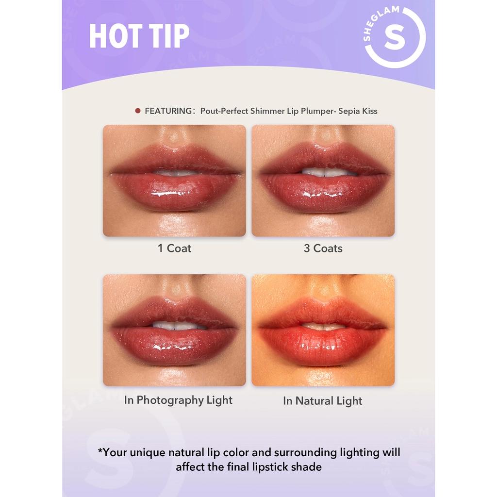 Sheglam Pout Perfect Shimmer Liquid Lipstick in Sepia Kiss