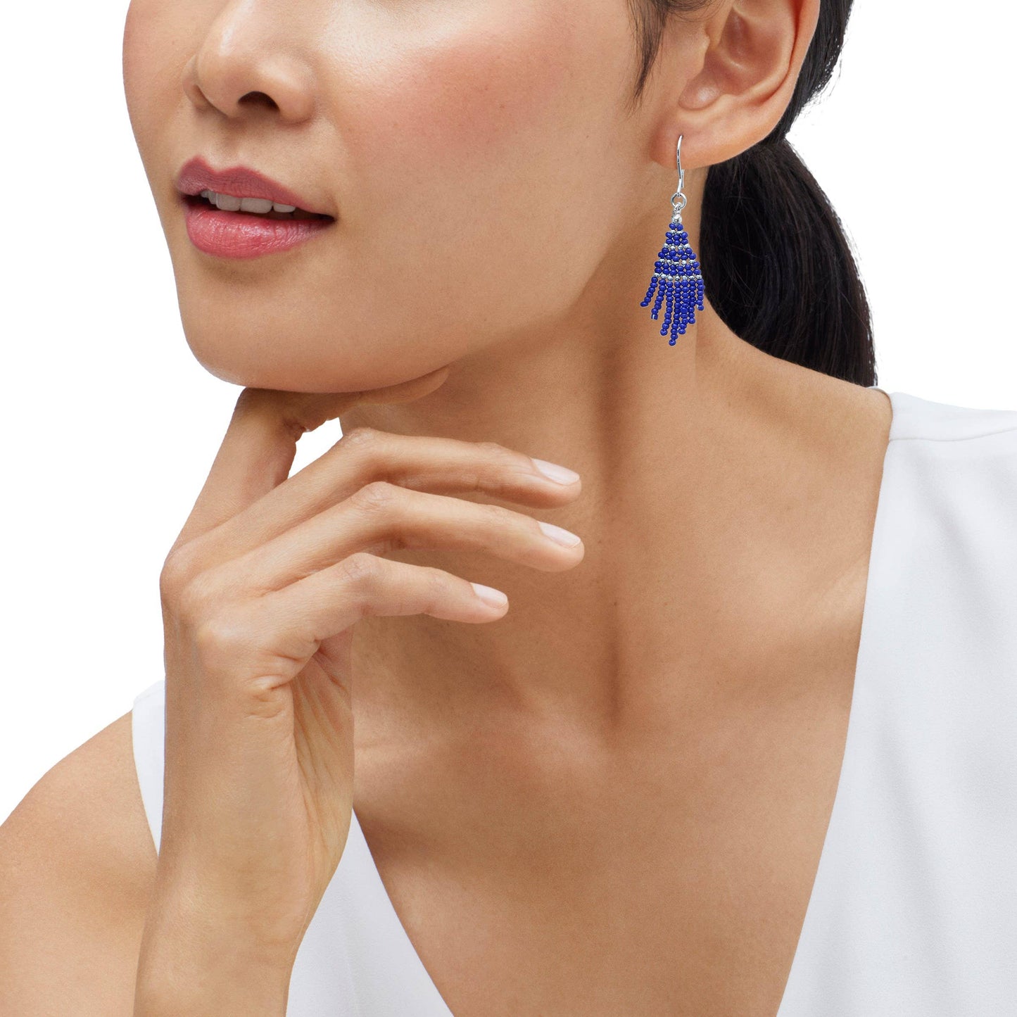 Silpada 'Endless Harmony' Sterling Silver Seed Bead Drop Earrings