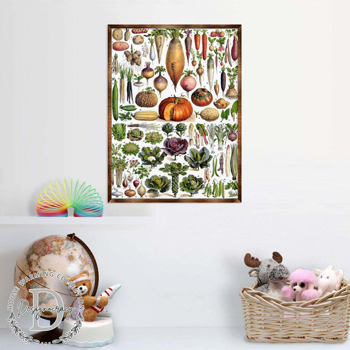 Montessori Wooden Poster Root Vegetables