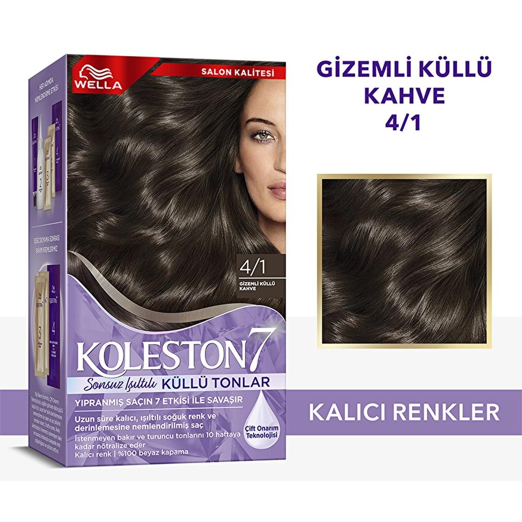 Wella Koleston Kit 4/1 Mysterious Ash Brown Hair Dye