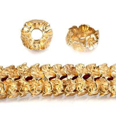 8mm Floral Edge Spacers with 3mm Large Hole 8 inch 62 Beads