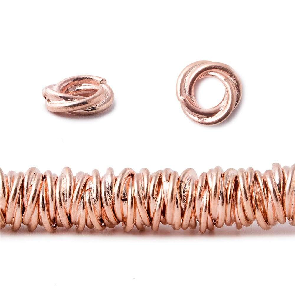 8mm Plain Mobius Large Hole Spacer Beads 8 inch 93 pieces