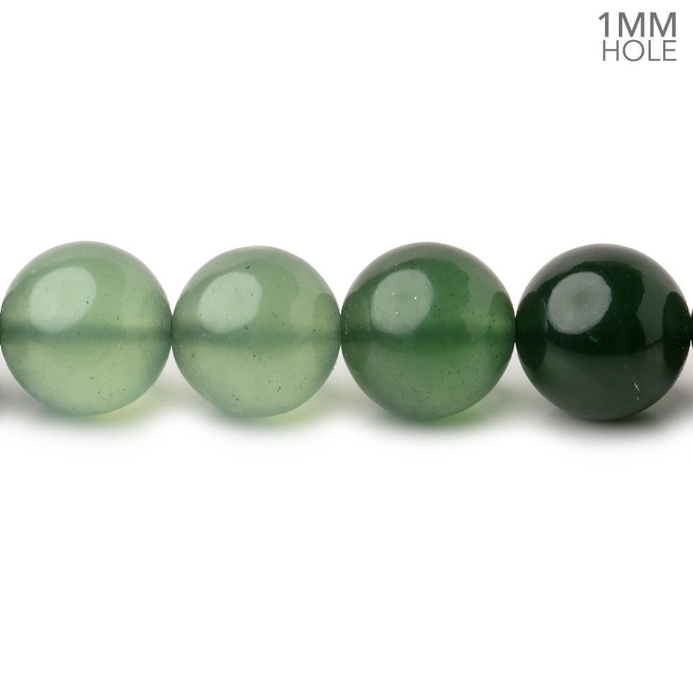 9-10.5mm Serpentine Plain Round Beads 16 inch 42 pieces 1mm large hole AA