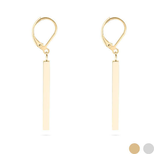 18K Gold Stainless Steel Dangle Vertical Drop Bar Earrings