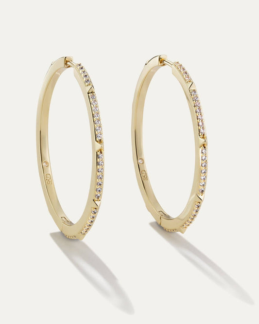Boucles d'oreilles créoles Charlotte Renegade Stella & Dot | 3,8 cm