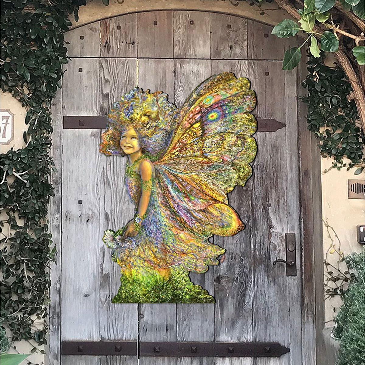 Fairy Holiday Outdoor Yard Sign Josephine Wall - Designocracy - 845619F-JW