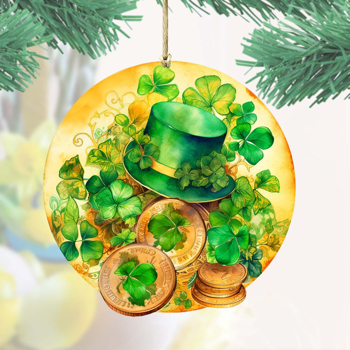 St. Patrick Day Wooden Ornaments by G. DeBrekht Easter Spring Decor - 8652774