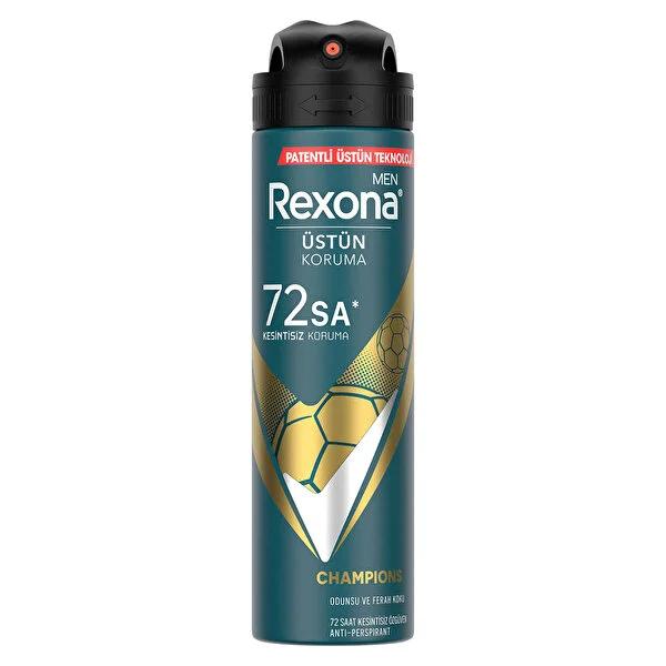 Rexona Men Champions Antiperspirant Deodorant Spray for Men - 72h Protection, Confidence Boosting Woody Fragrance