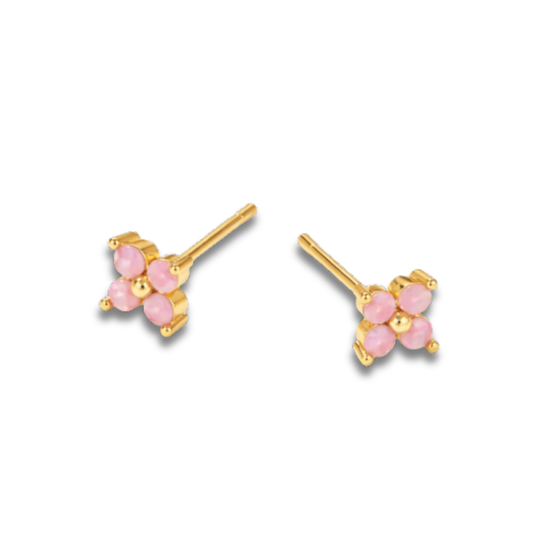Worn West Floral Opal Cluster Stud Earring