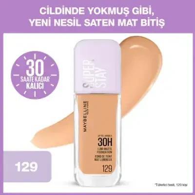 Maybelline New York Lumi Matte Foundation 129 - Matte Finish Foundation for Natural Look, Long Lasting & Lightweight
