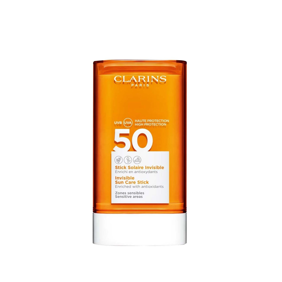 Clarins Invisible Sun Care SPF50 Sunscreen Stick - High Protection, Easy Application, Invisible Finish