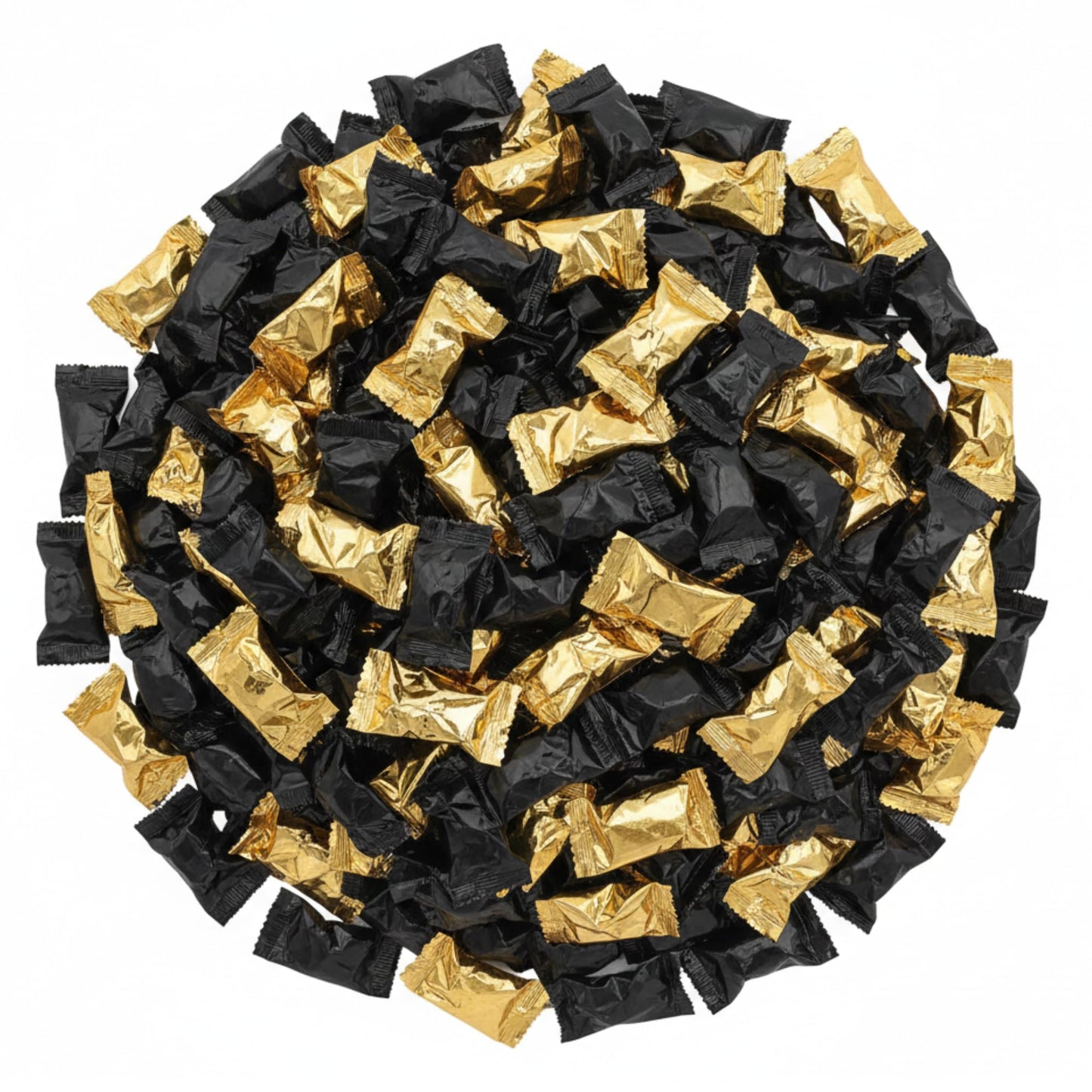 220ct Count Gold & Black Buttermints – Individually Wrapped Wedding Mints, Party Favors & Candy Buffet Treats