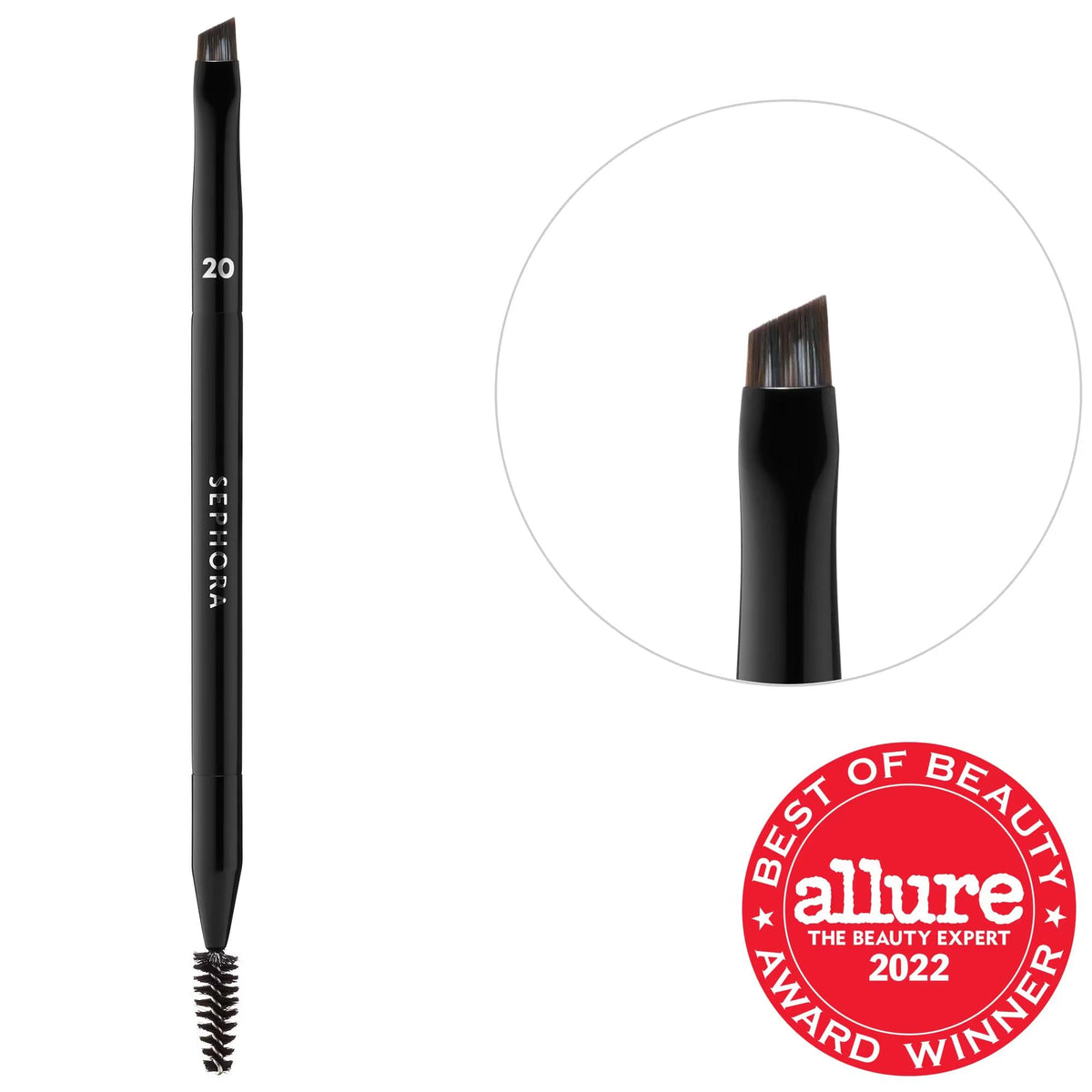 PRO Brow Brush #20 by Anastasia Beverly Hills - Double-Ended Vegan Brow Brush for Precise Application & Grooming