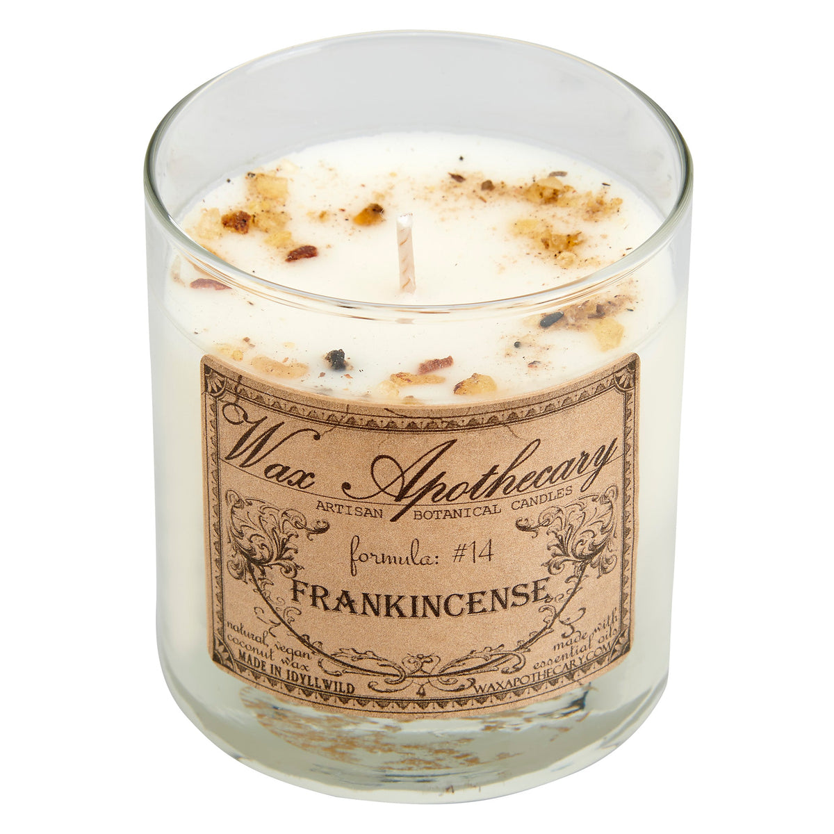 Frankincense 7 oz Botanical Candle in Scotch Glass
