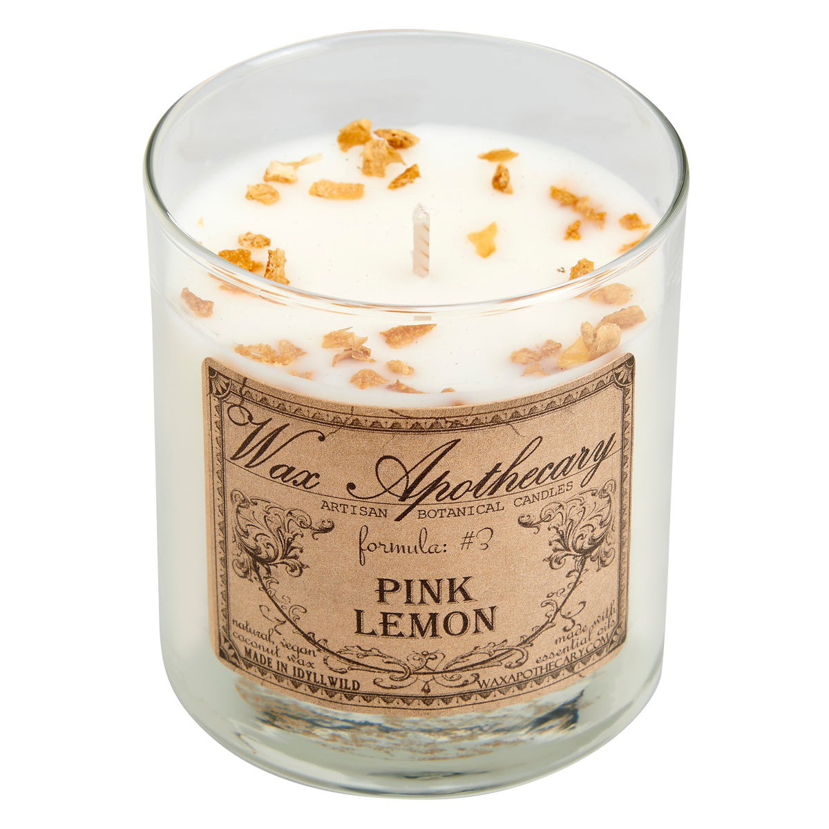 Pink Lemon 7 oz Botanical Candle in Scotch Glass