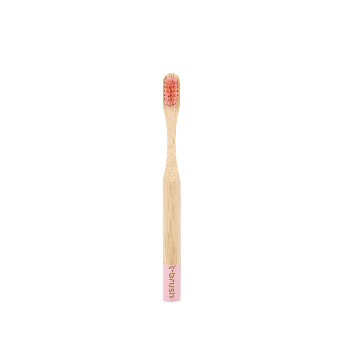 T-Brush Vegan Bambu Soft Children's Toothbrush Pink - Eco-Friendly Oral Care for Kids