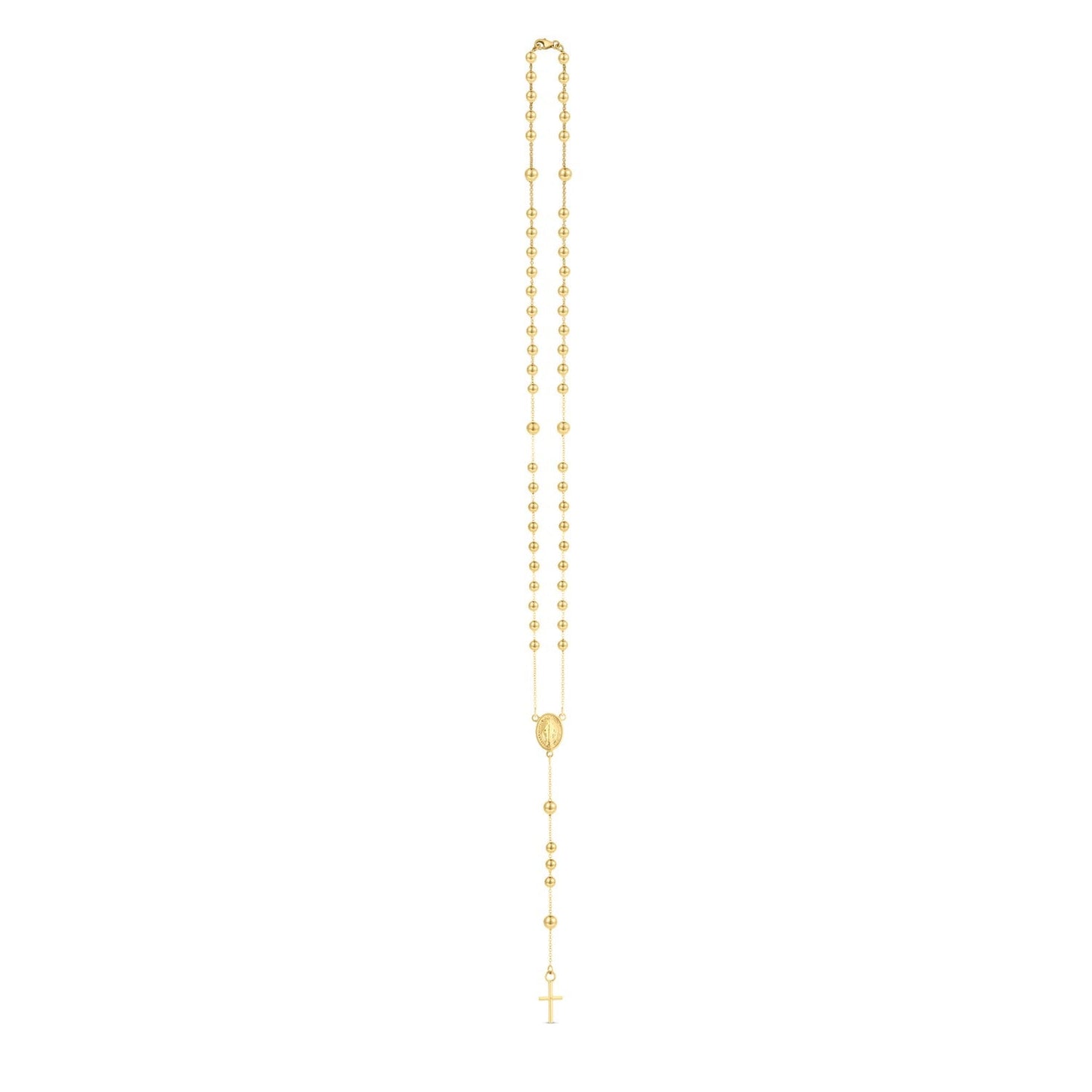 14K Yellow Gold Rosary Necklace